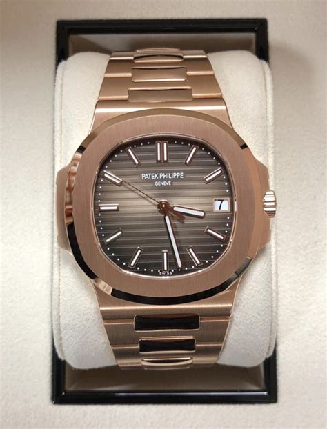 patek philippe nautilus brown leather|Patek Philippe Nautilus gold.